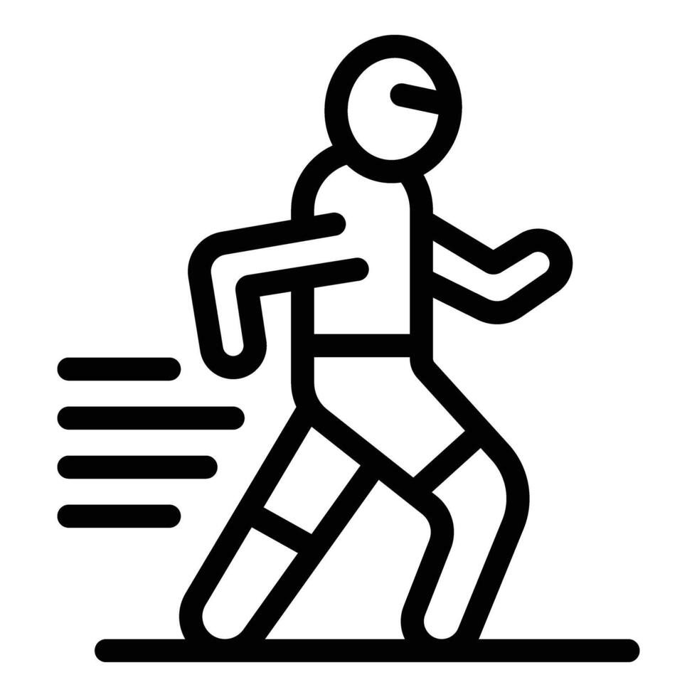 Running sportsmen icon outline vector. Running marathon race vector