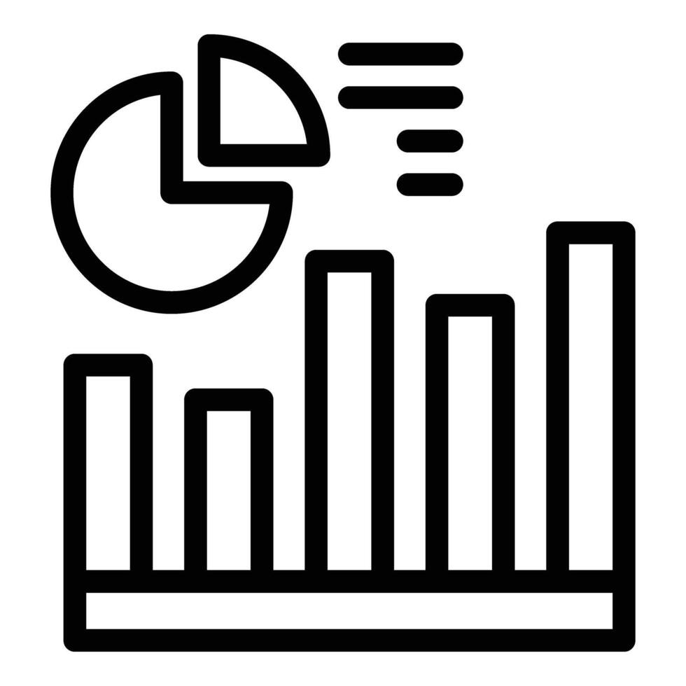 Chart form list icon outline vector. Business model vector