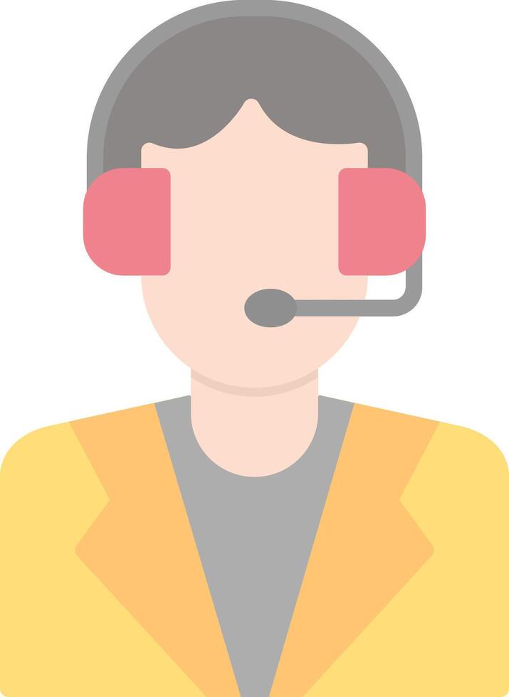 Customer Service Flat Light Icon vector