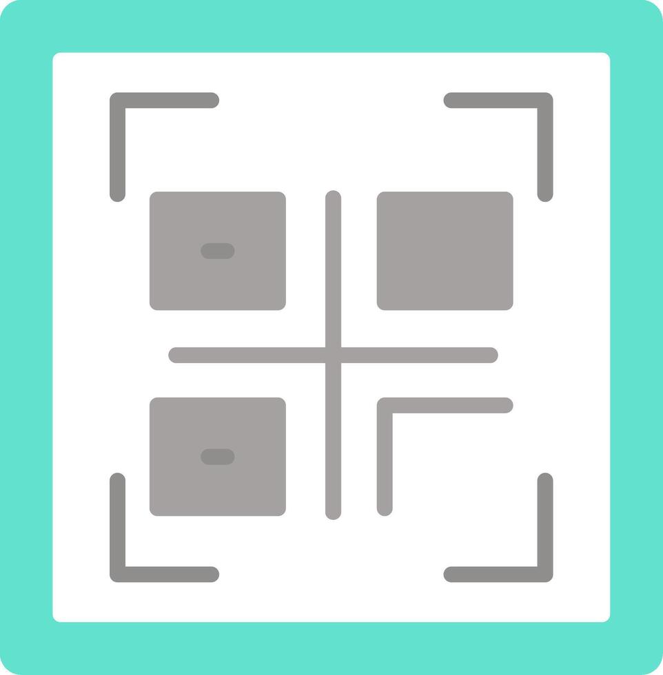 Qr Code Flat Light Icon vector