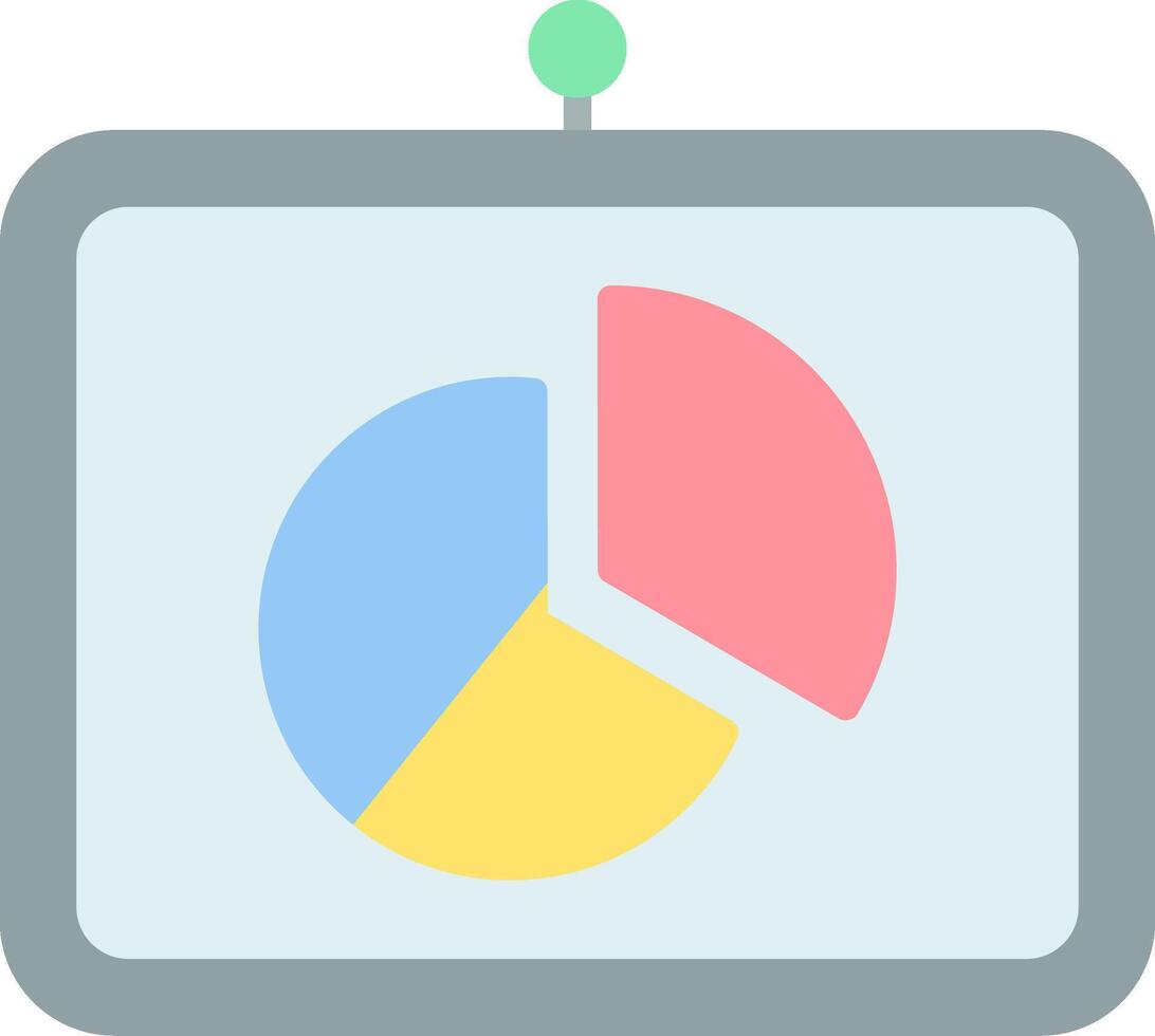Pie Chart Flat Light Icon vector