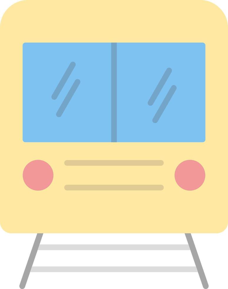 Train Flat Light Icon vector