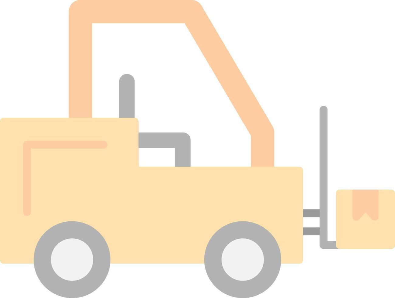 Forklift Flat Light Icon vector