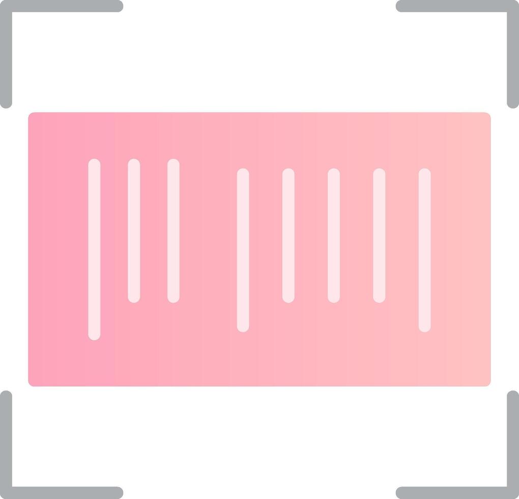 código de barras plano ligero icono vector