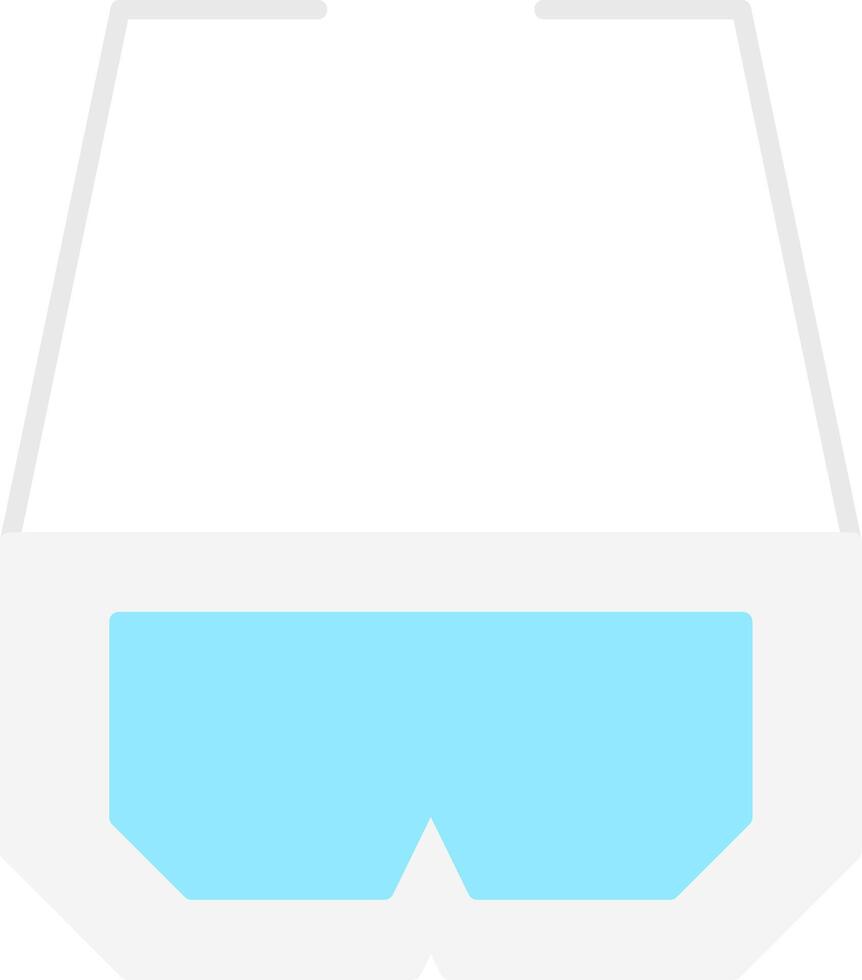 3d Glasses Flat Light Icon vector