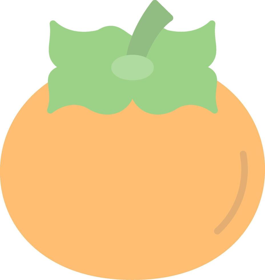 Persimmon Flat Light Icon vector