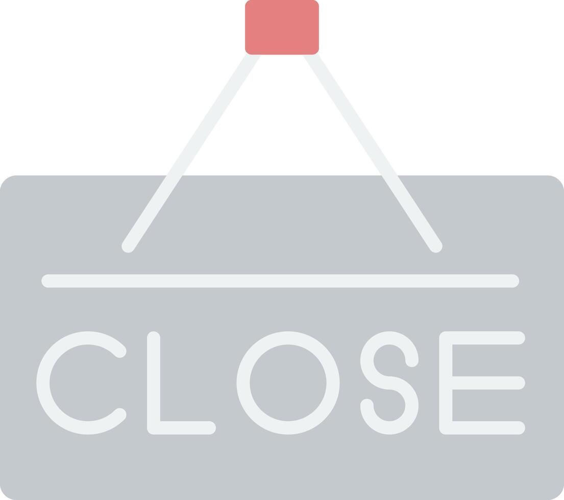 Close Flat Light Icon vector