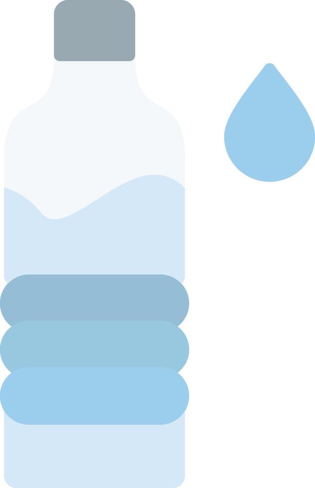 Water Bottle Flat Light Icon vector