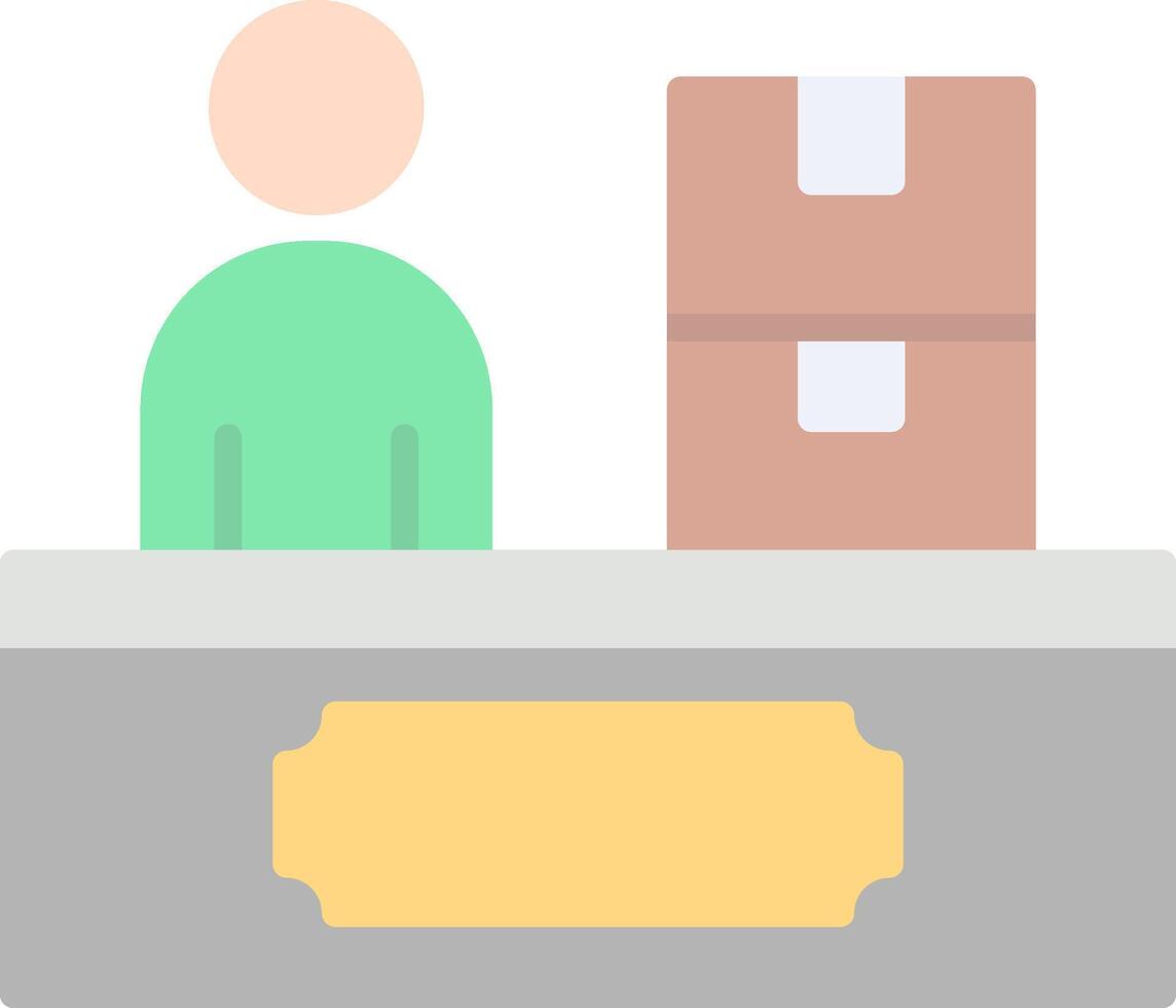 Checkin Flat Light Icon vector