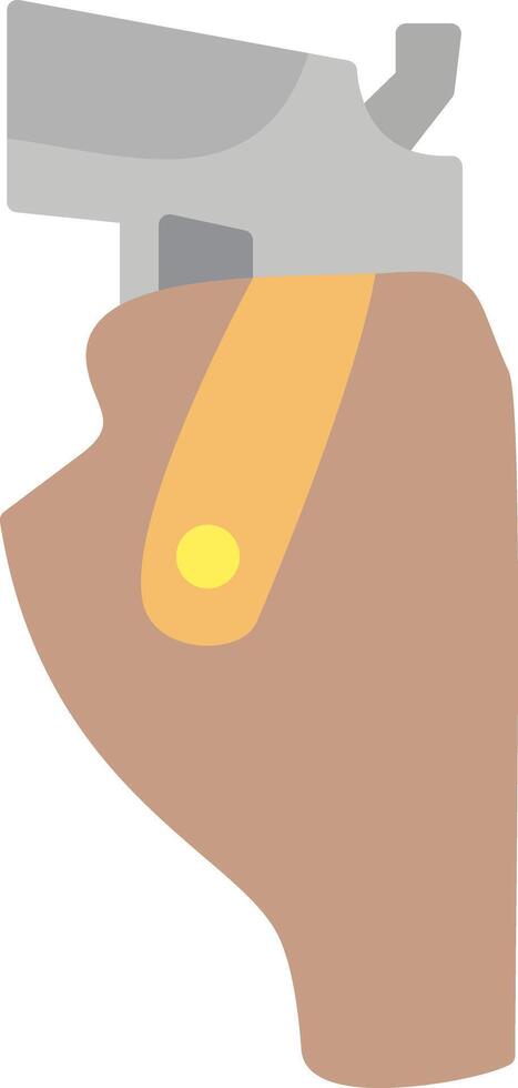 Pistol Holster Flat Light Icon vector