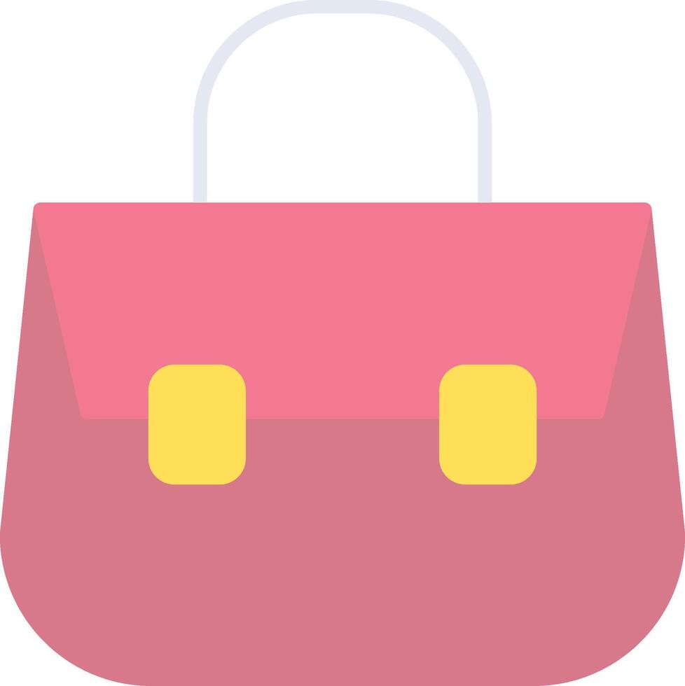 Shoulder Bag Flat Light Icon vector