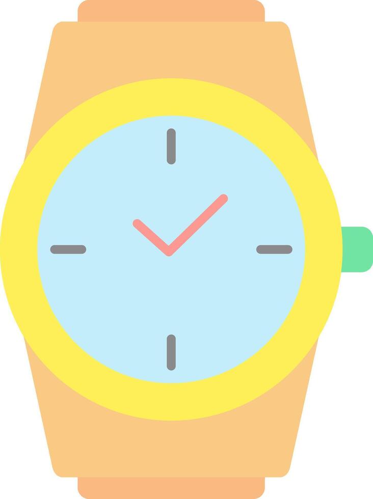 Stylish Watch Flat Light Icon vector