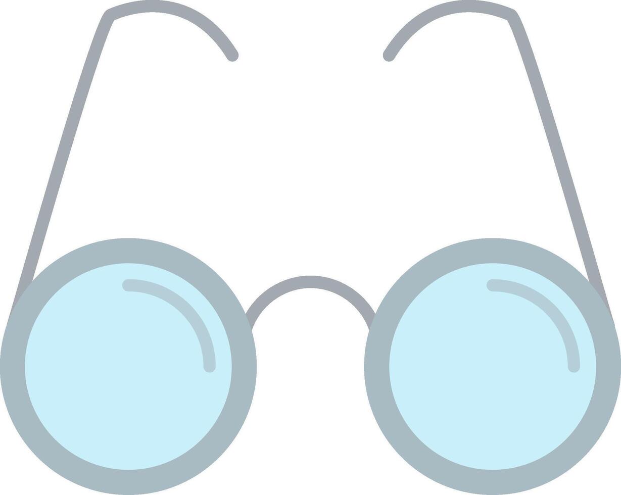 Reading Glasses Flat Light Icon vector