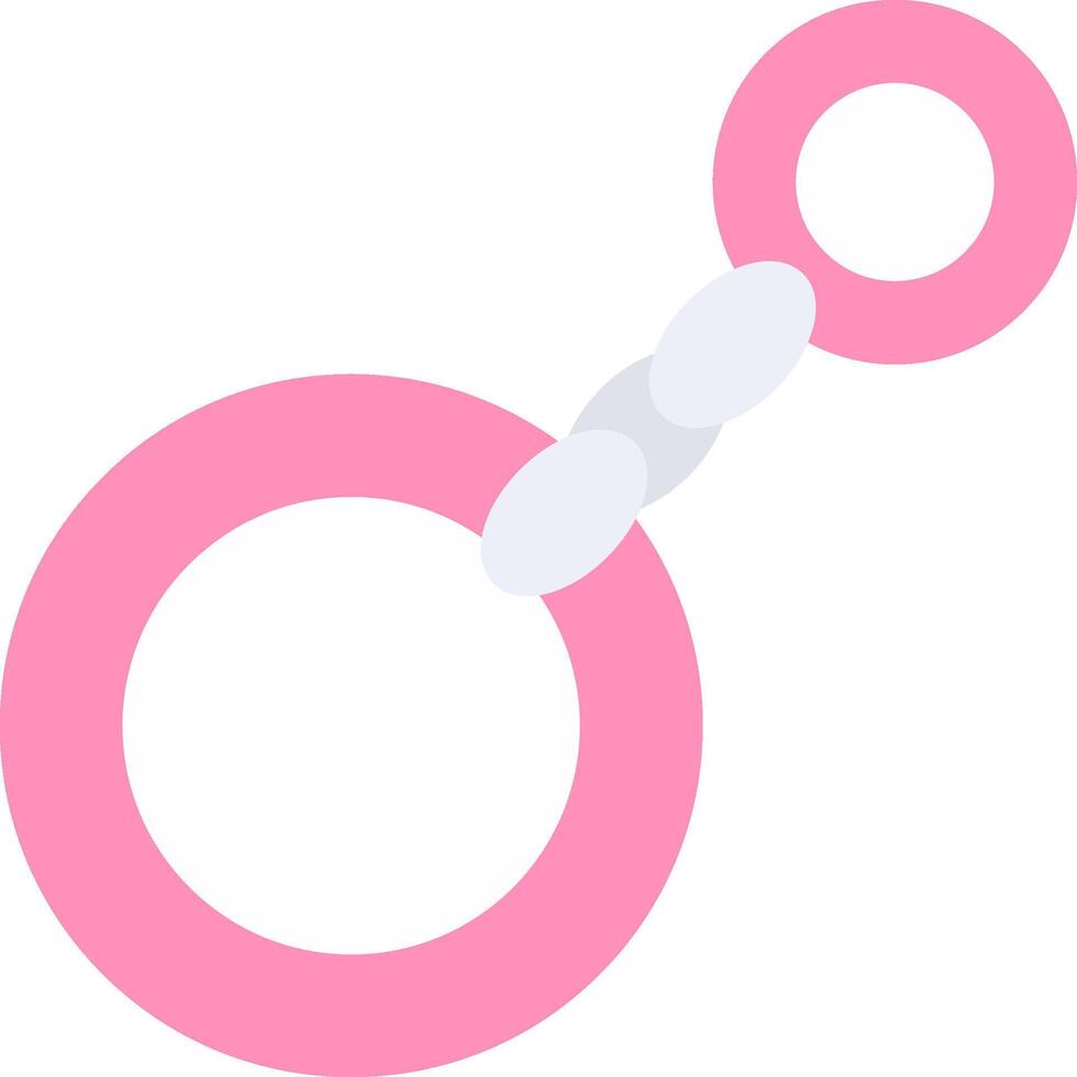Key Chain Flat Light Icon vector