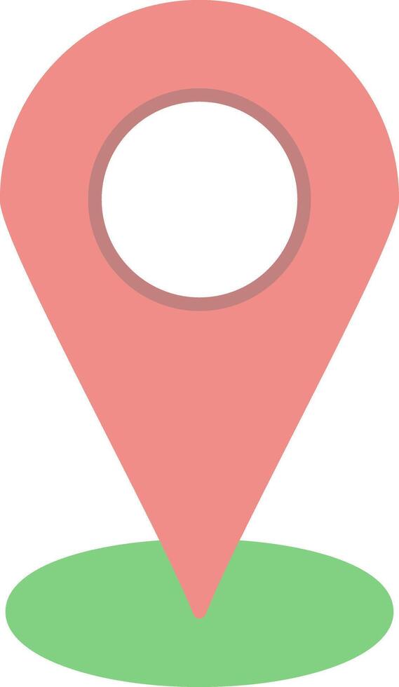 Starred Location Flat Light Icon vector