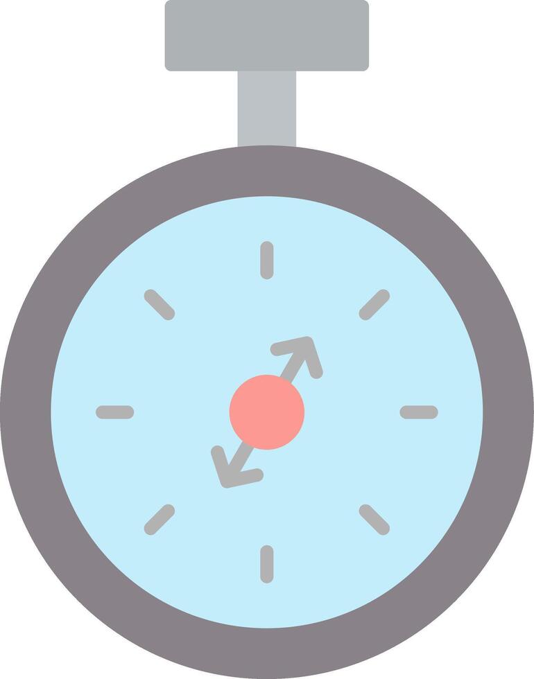 Pocket Watch Flat Light Icon vector