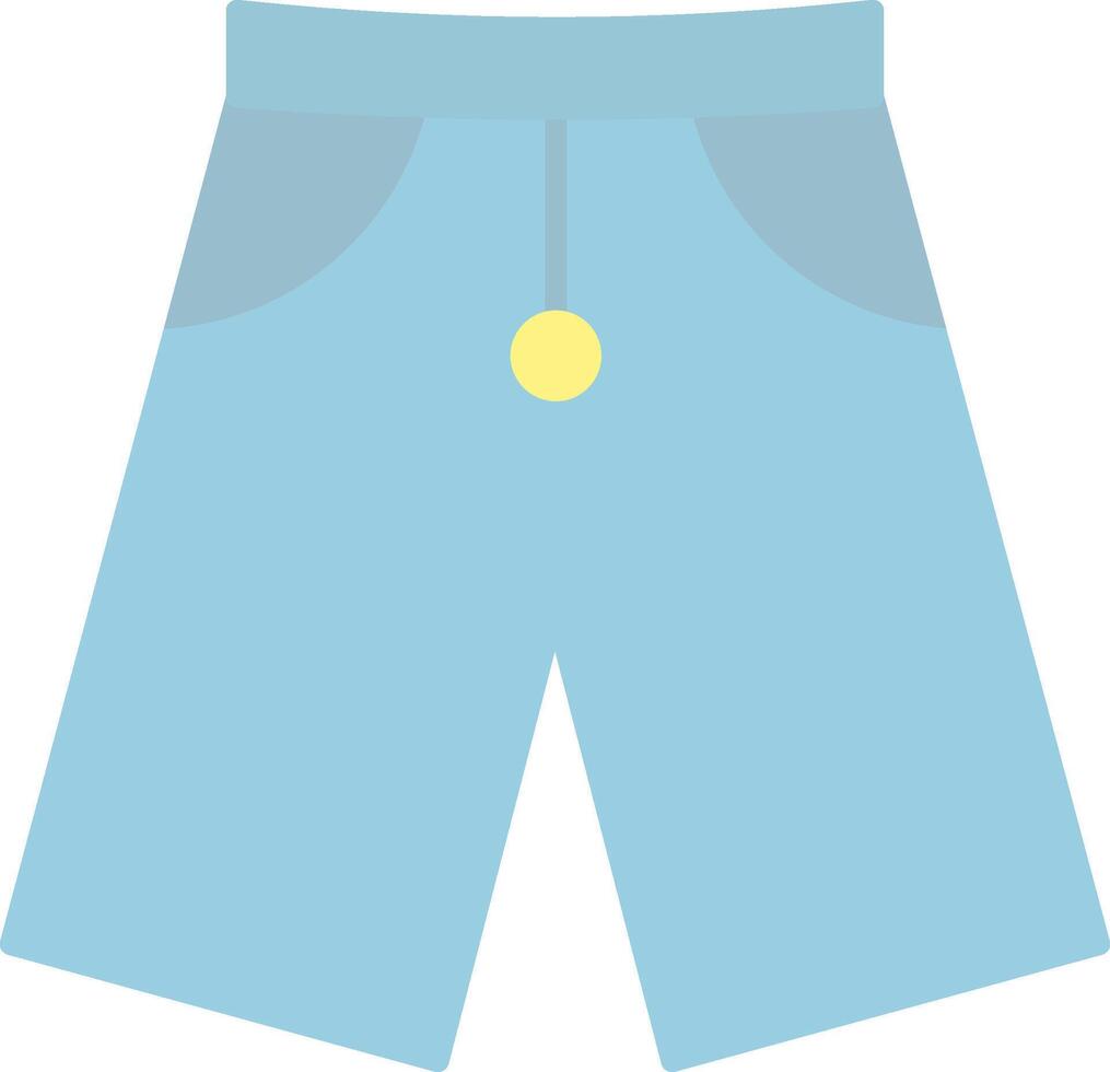 pantalones cortos plano ligero icono vector