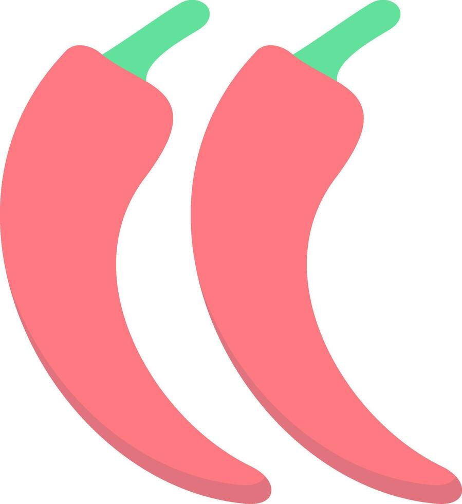 Chilli Flat Light Icon vector