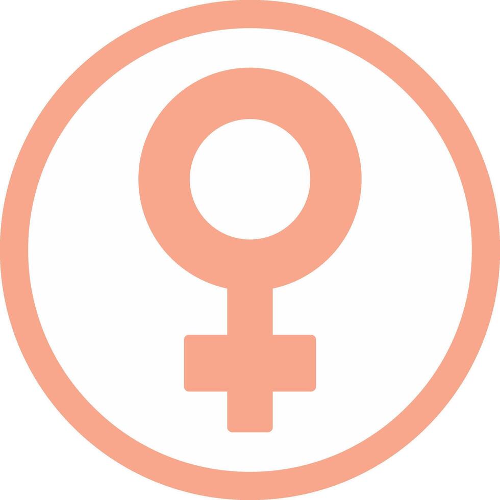 Female symbol Flat Light Icon vector