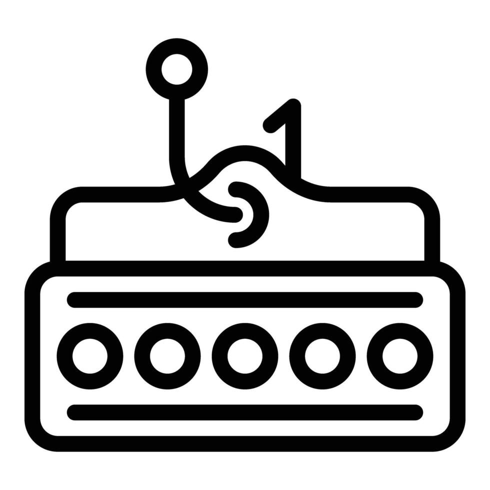 Password phishing icon outline vector. Scam virus bug vector