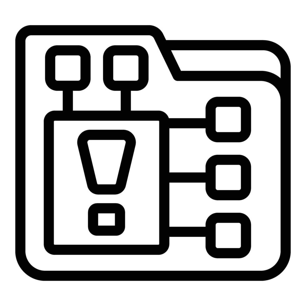Data network icon outline vector. Social fraud vector