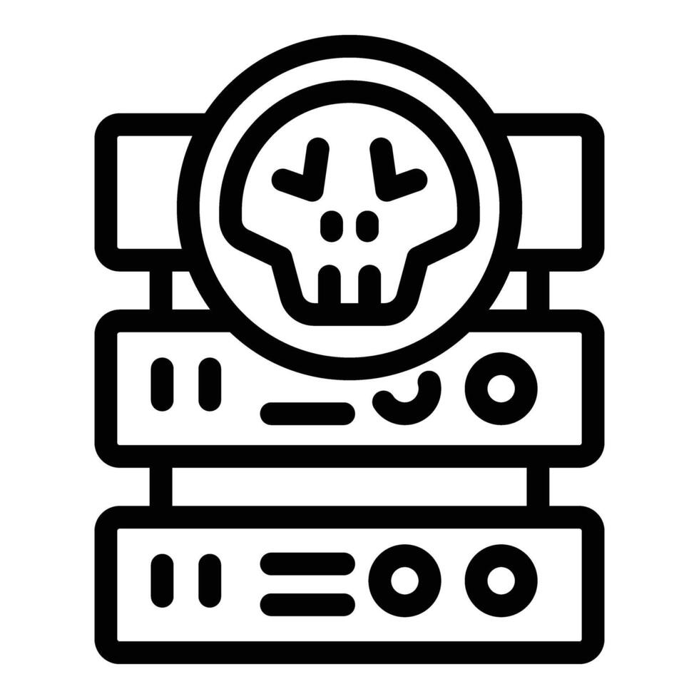 Server hack attack icon outline vector. Online access vector