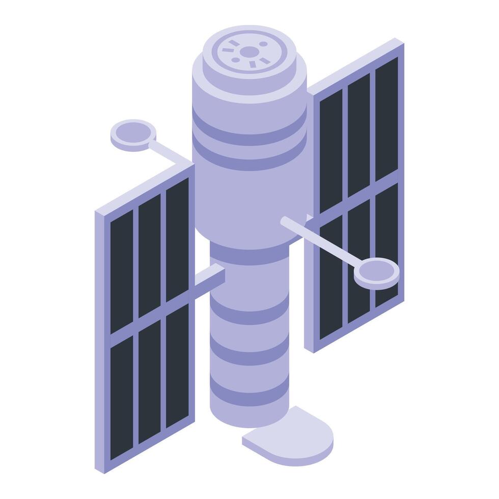 Space hubble telescope icon isometric vector. Satellite observatory vector