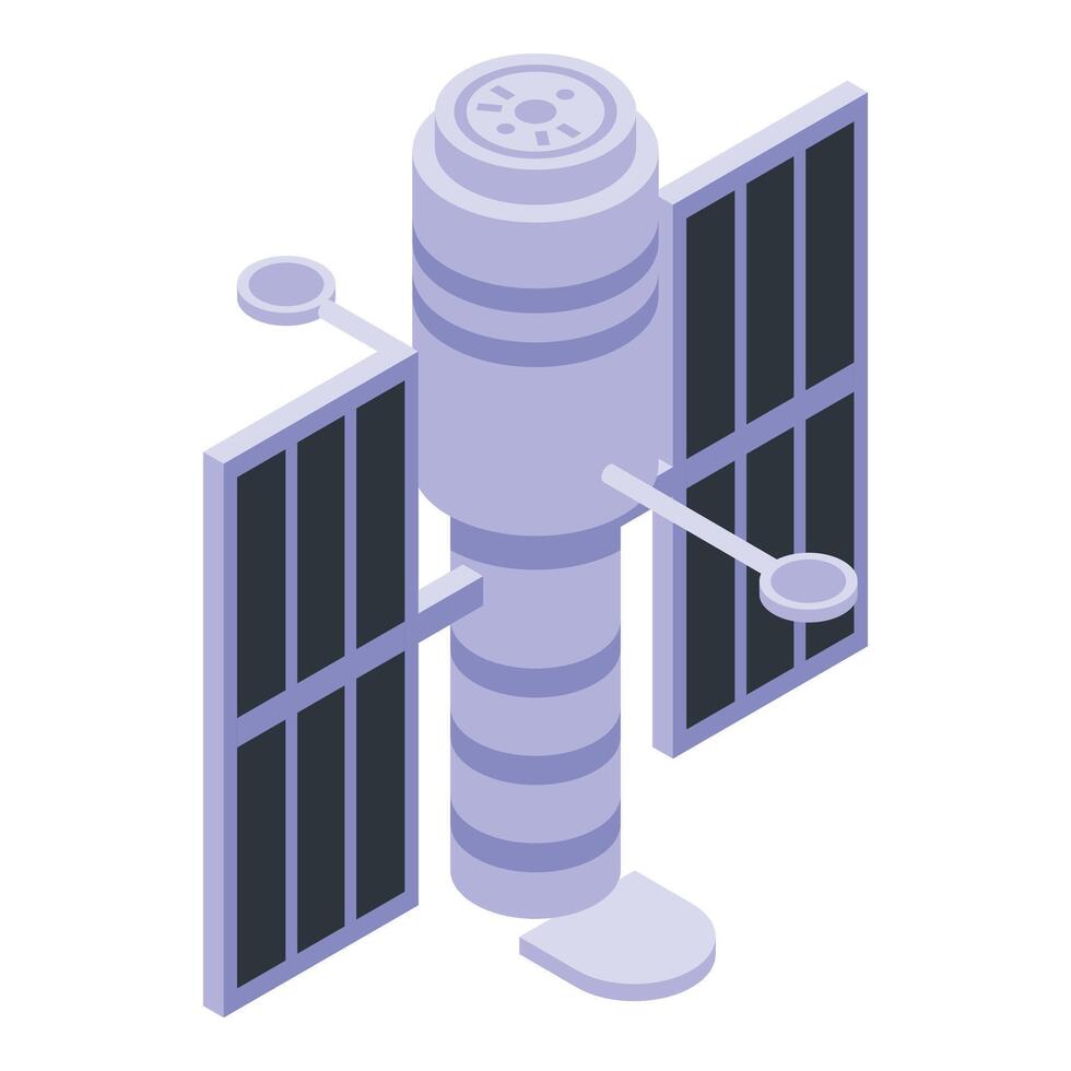 espacio hubble telescopio icono isométrica vector. satélite observatorio vector