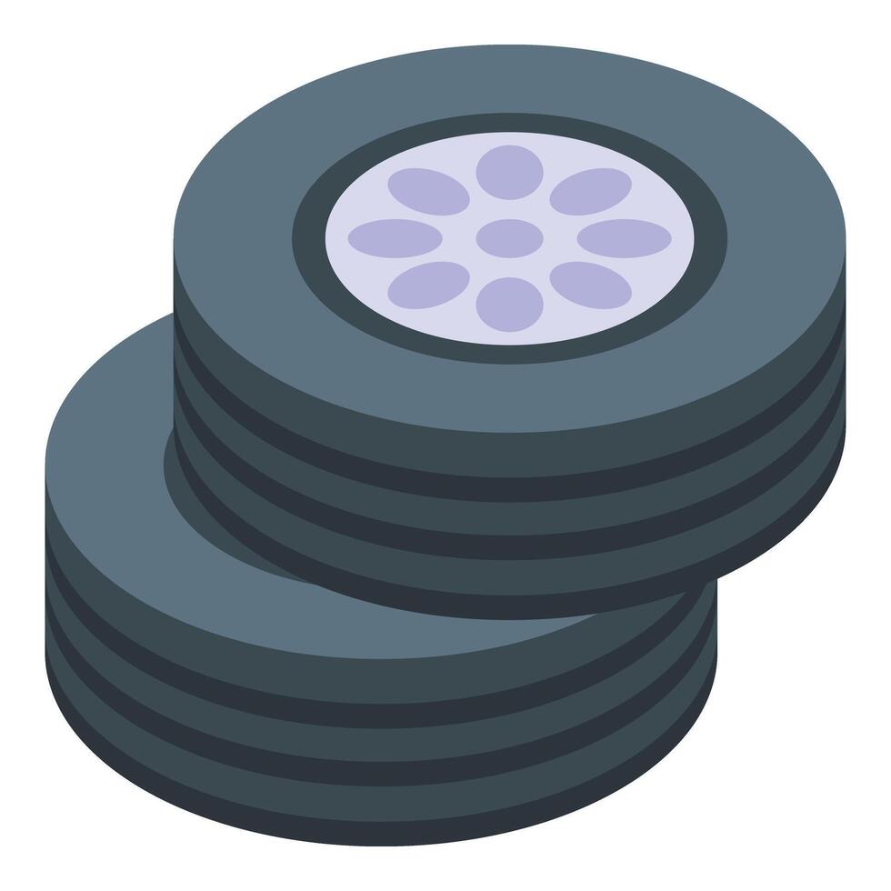 Online sales tires icon isometric vector. Digital internet vector