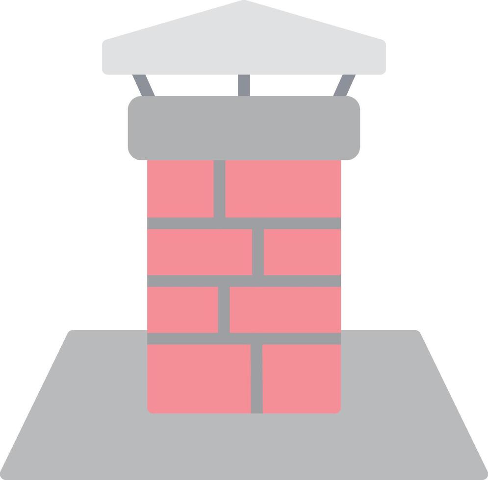 Chimneys Flat Light Icon vector