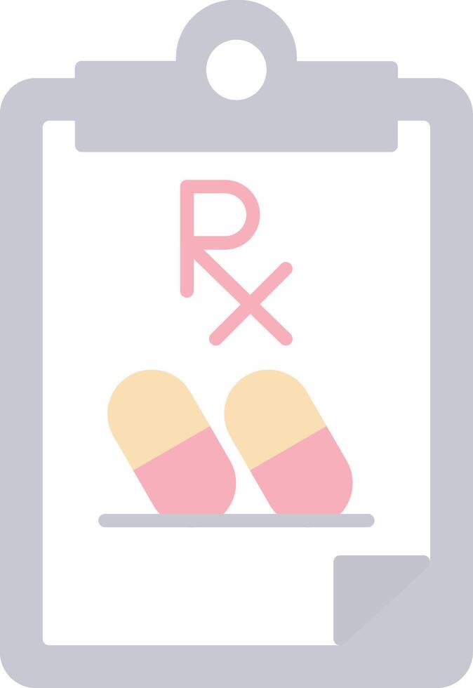 Prescription Flat Light Icon vector