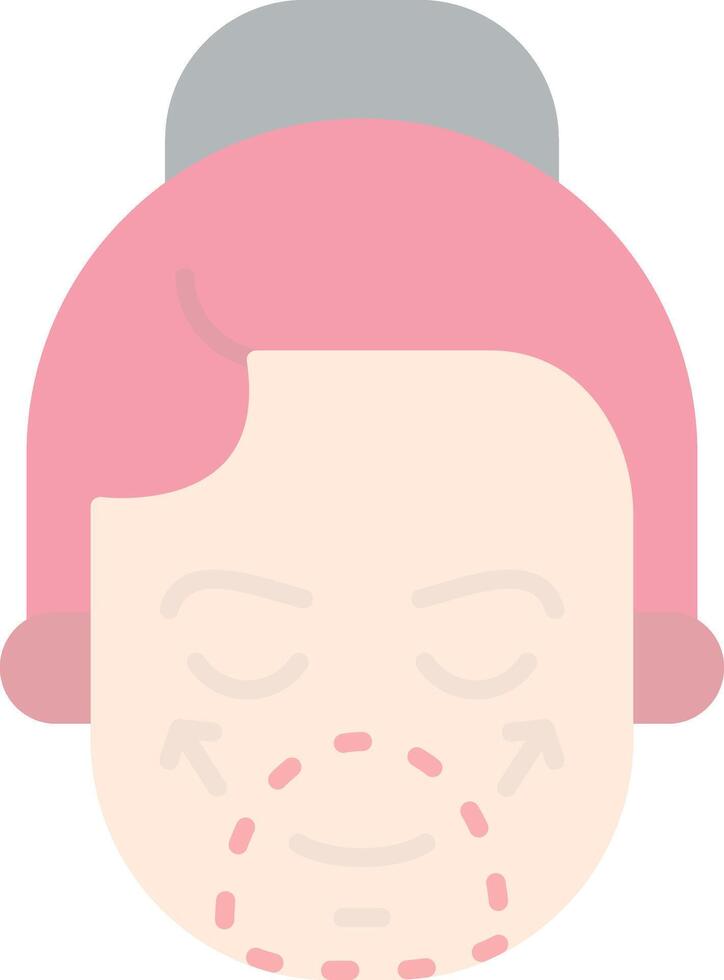 Facial Plastic Surgery Flat Light Icon vector