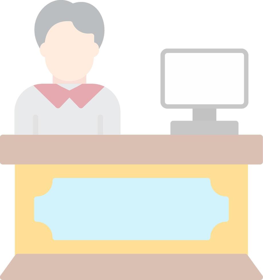 Reception Flat Light Icon vector