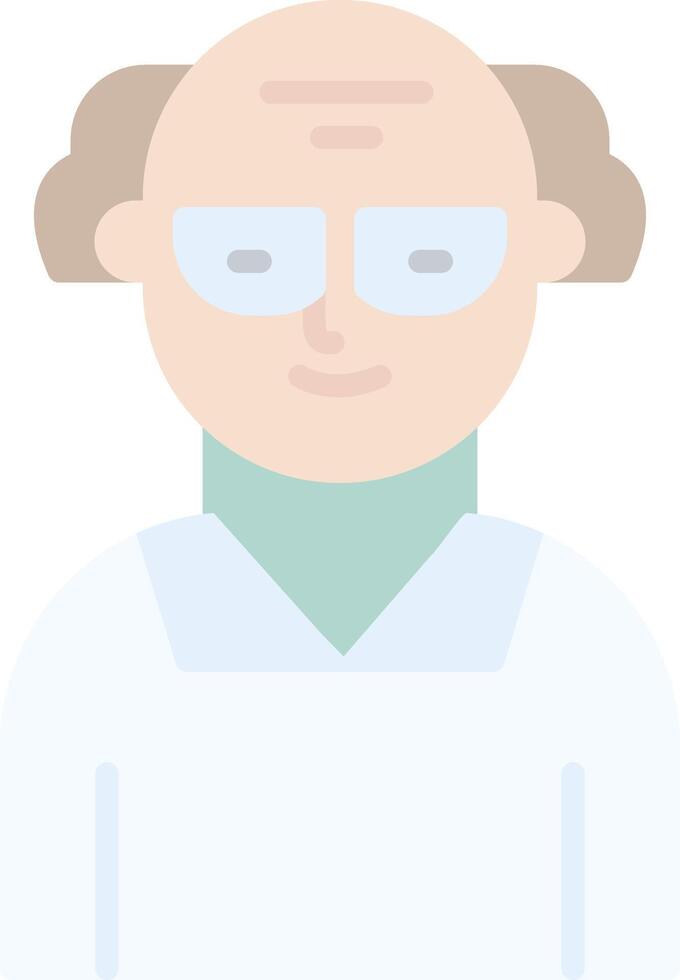 Scientist Flat Light Icon vector