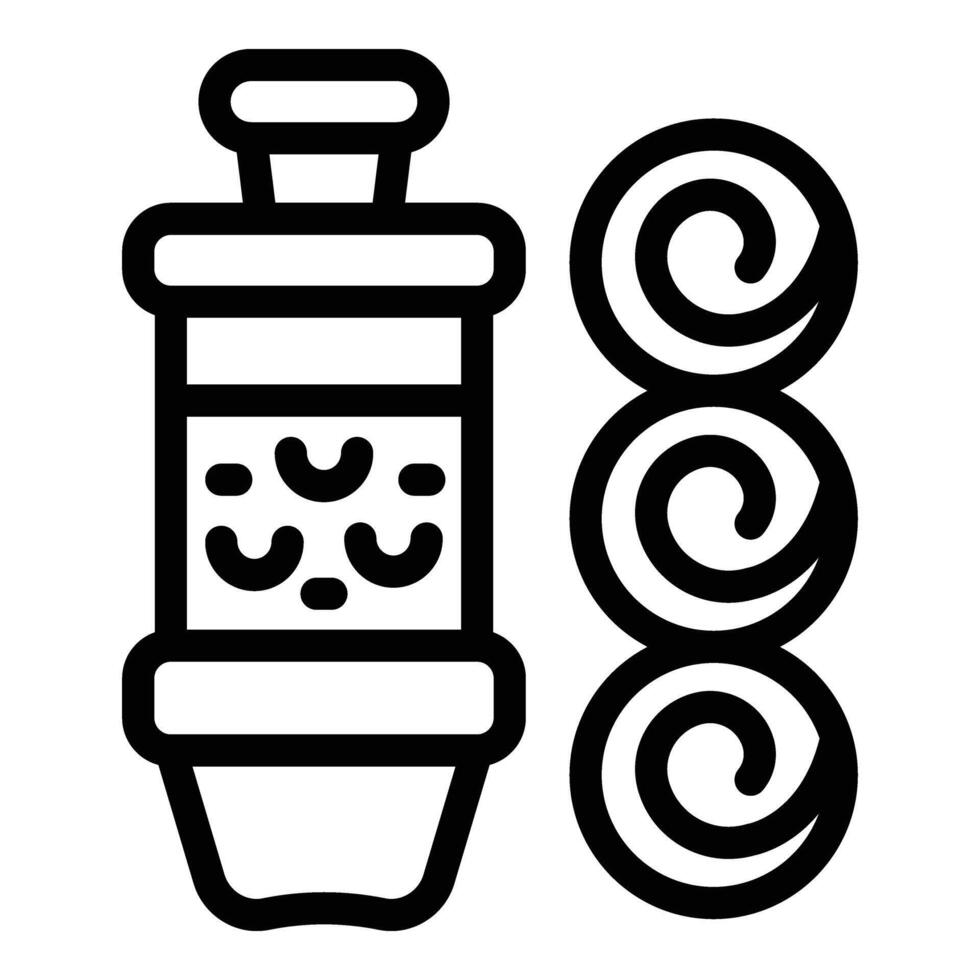 Cream equipment icon outline vector. Nozzle tool vector