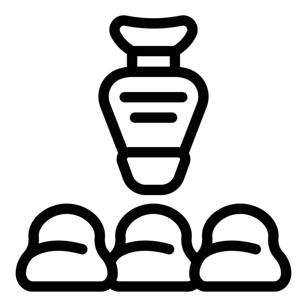 Pastry food icon outline vector. Icing nozzle vector