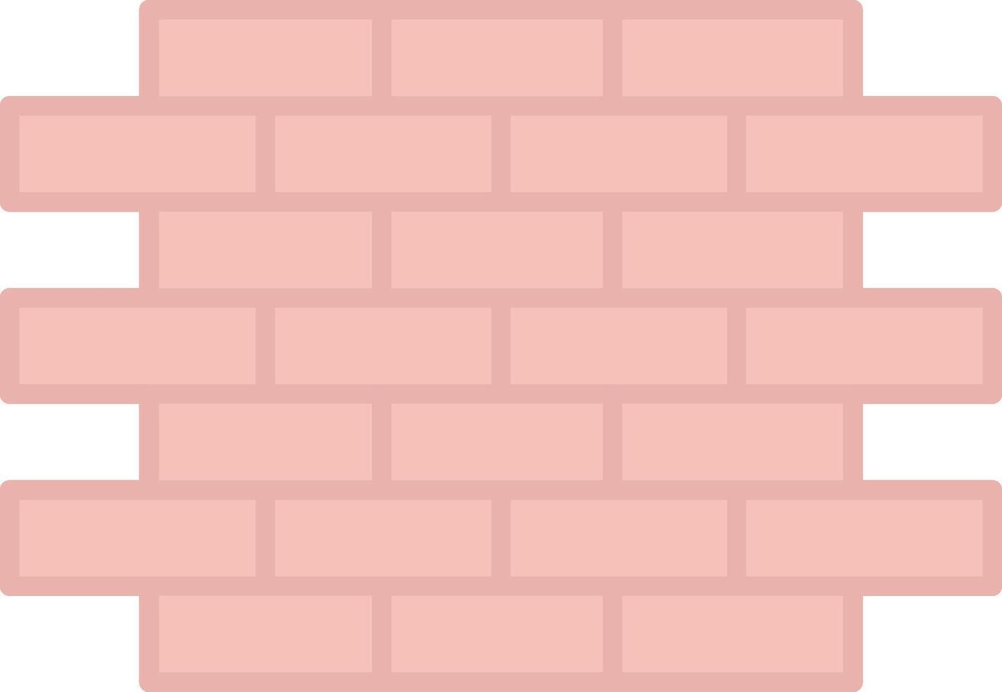 Brick Wall Flat Light Icon vector