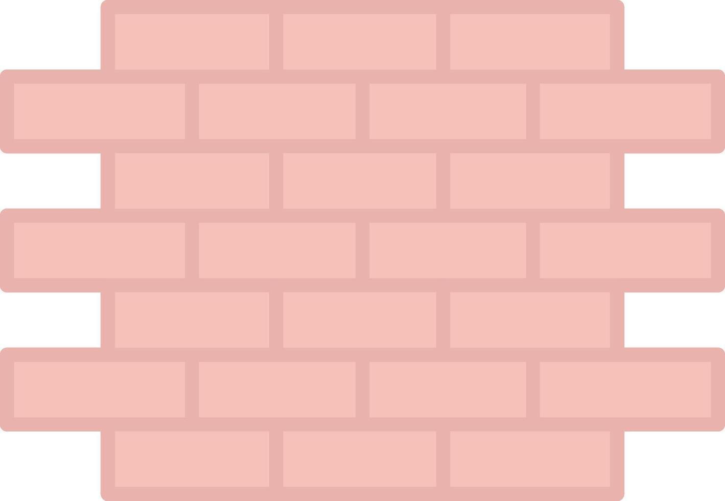 Brick Wall Flat Light Icon vector