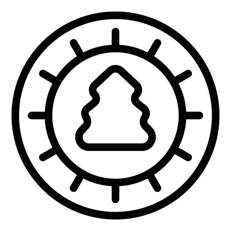 Fir tree nozzle icon outline vector. Bake cream vector