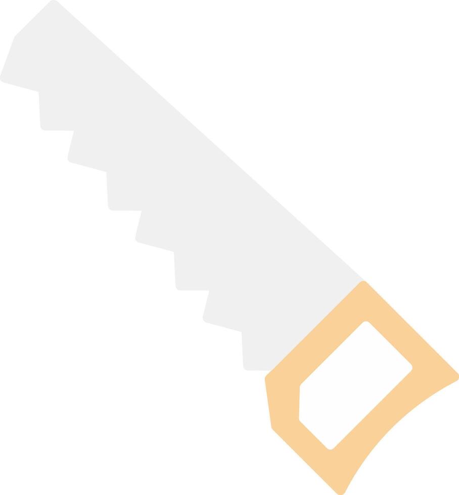 Handsaw Flat Light Icon vector