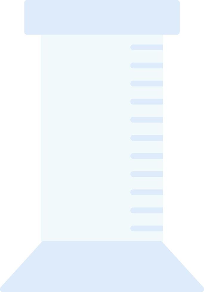 Graduated Cylinder Flat Light Icon vector