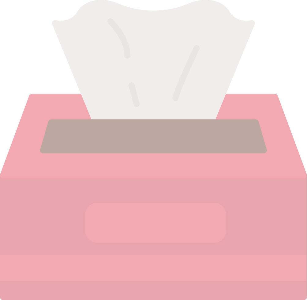 Tissue Box Flat Light Icon vector