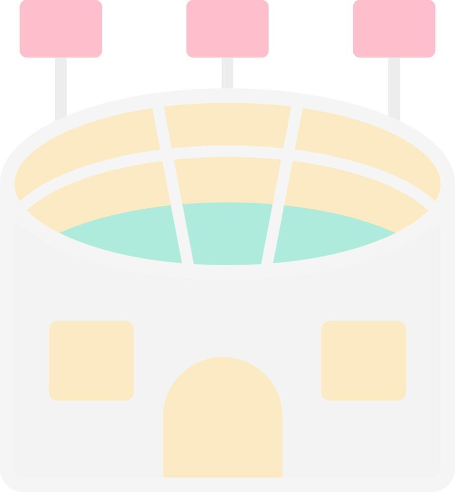 Stadium Flat Light Icon vector