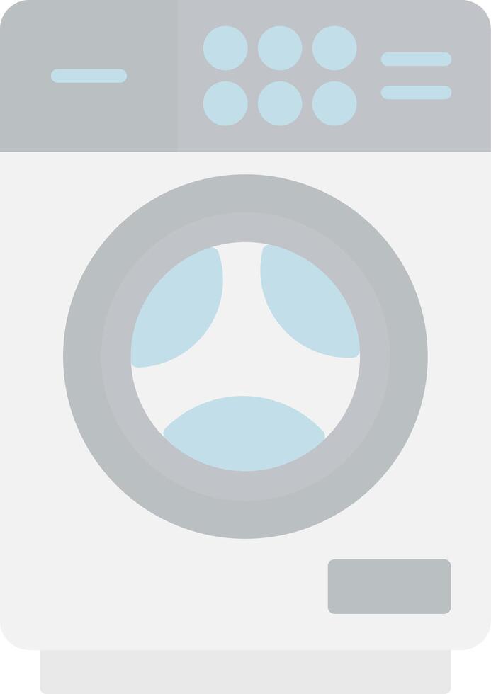 Washing Machine Flat Light Icon vector