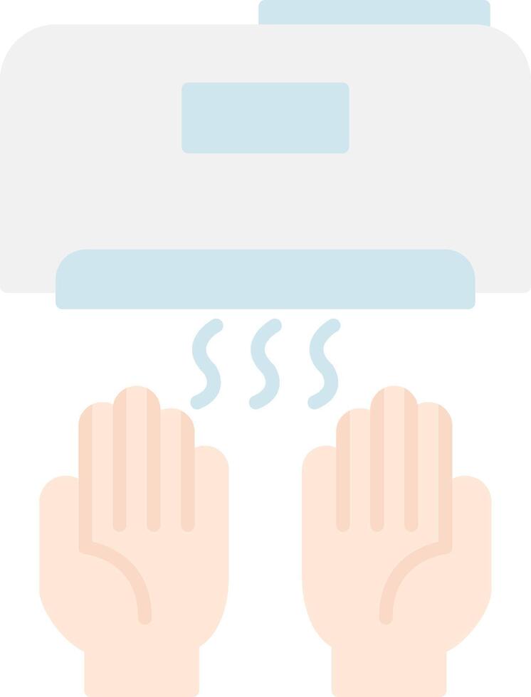 Hand Dryer Flat Light Icon vector