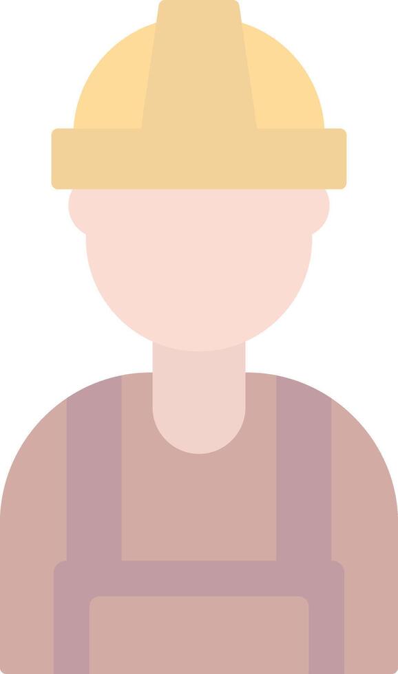 Builder Flat Light Icon vector