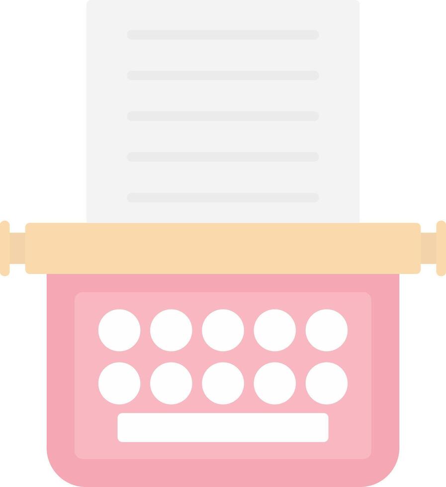 Typewriter Flat Light Icon vector