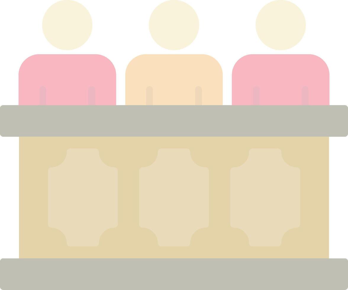 Panel of judges Flat Light Icon vector