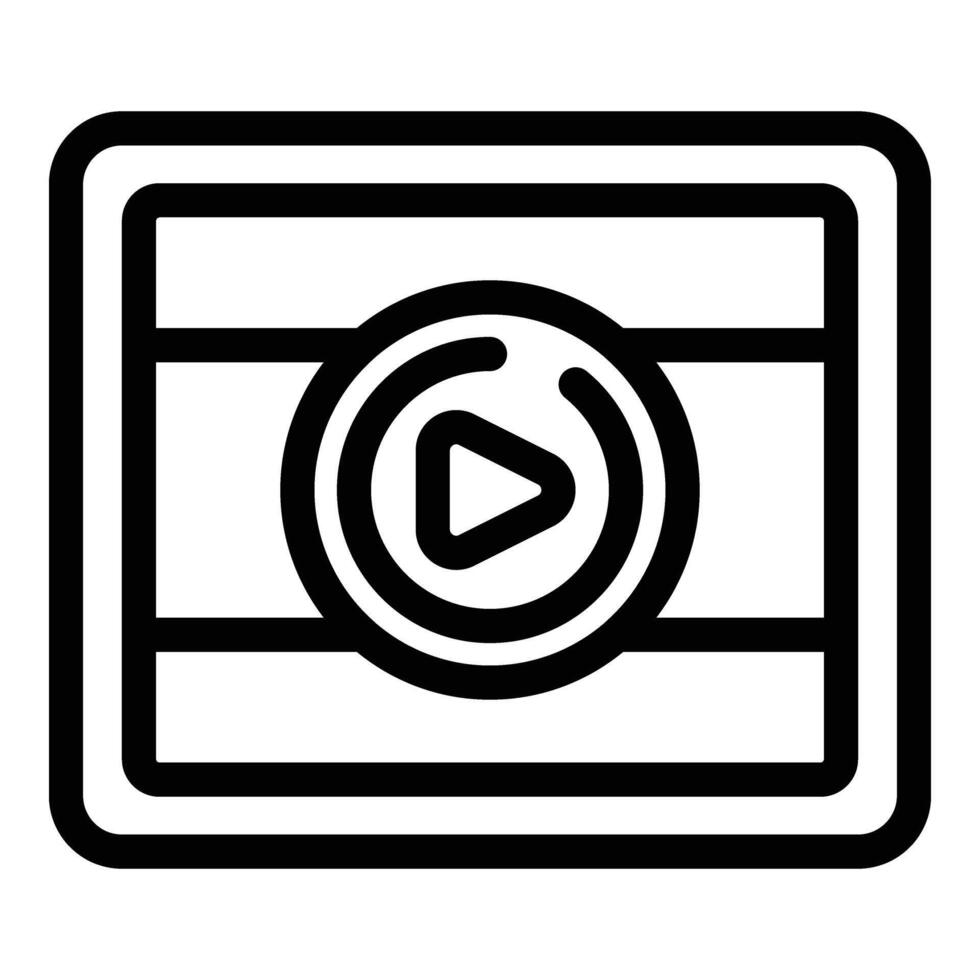 Video spanish lesson icon outline vector. Center education vector