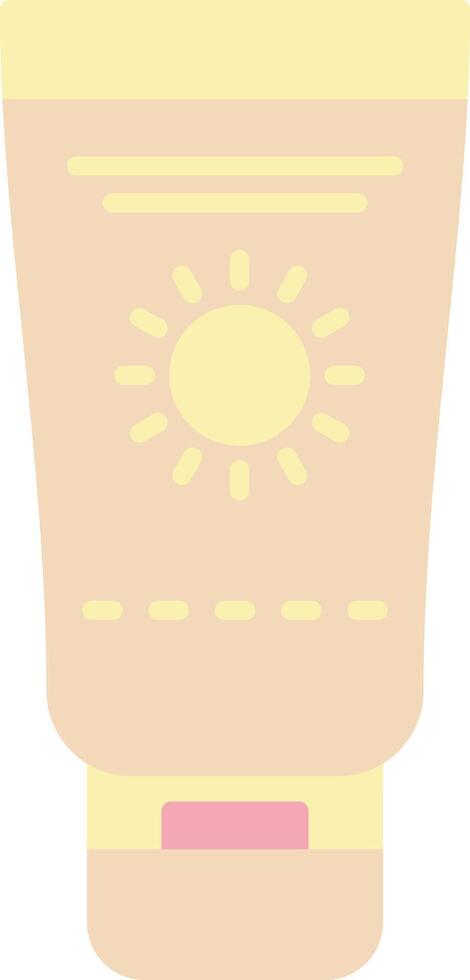 Sunscreen Flat Light Icon vector